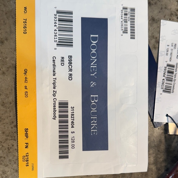 Dooney & Bourke Cardinals baseball Crossbody Bag - Picture 4 of 4